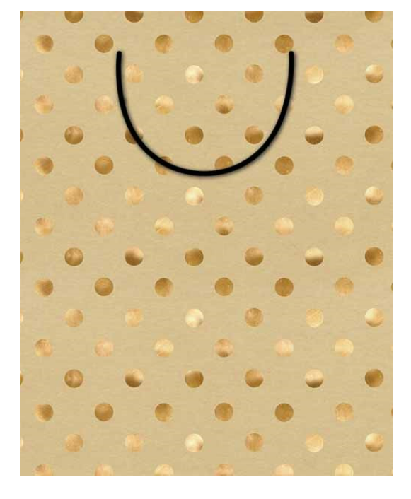 Gift Bag Gold Foil Spots Small