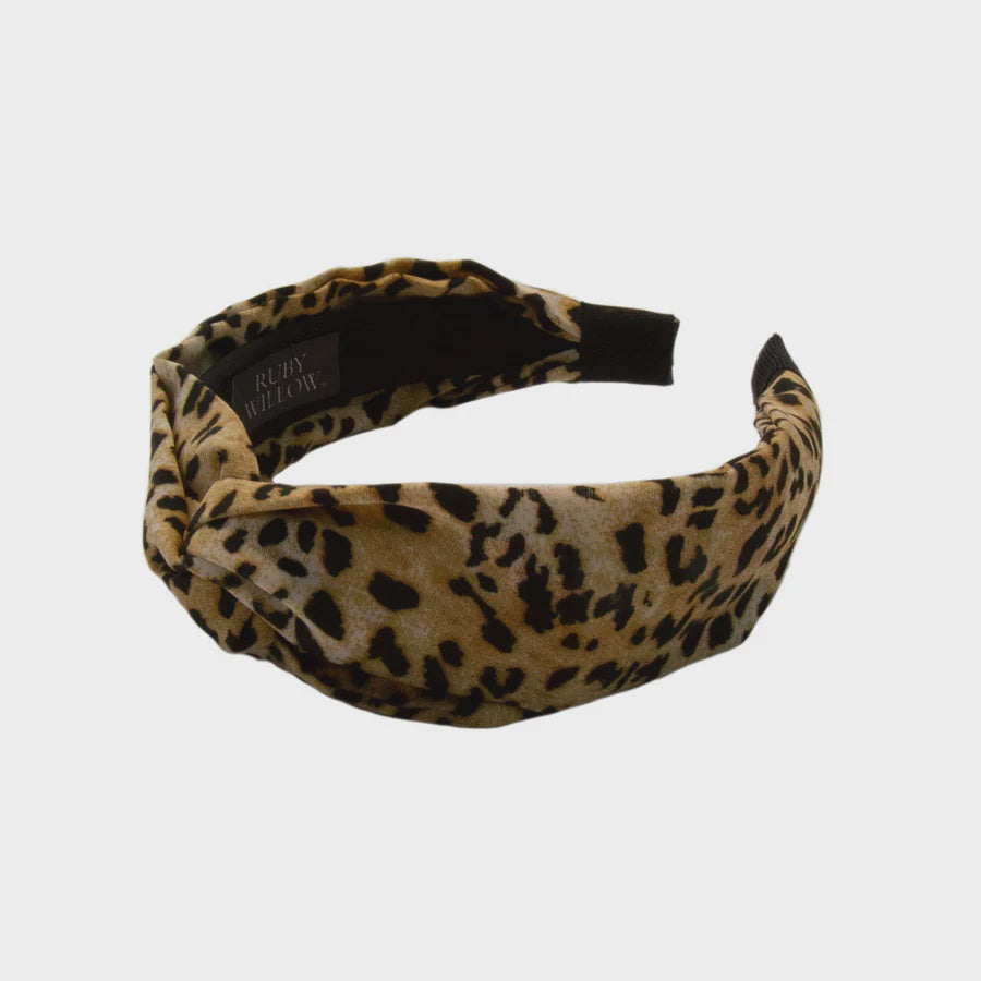RW Farah Leopard Print Twist Headband
