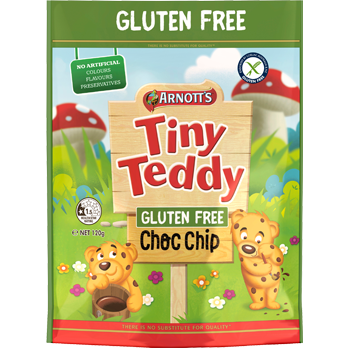 Arnotts Tiny Teddy Choc Chip Gluten Free 120g