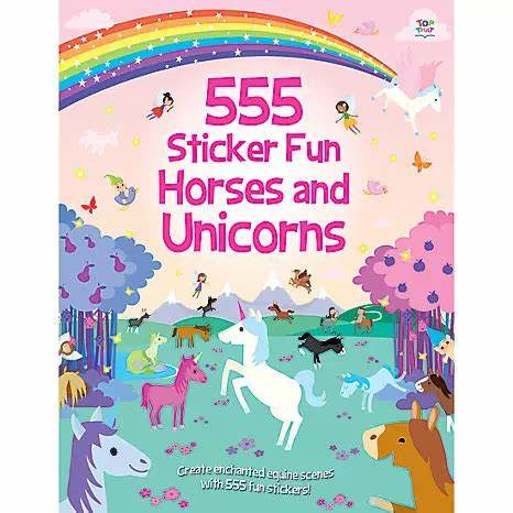 555 Sticker Fun Book: Fun Horses And Unicorns