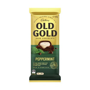 Cadbury Old Gold Block Peppermint Dark Chocolate 180g *
