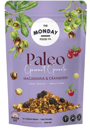 The Monday Food Co. Paleo Gourmet Granola Macadamia & Cranberry 800g