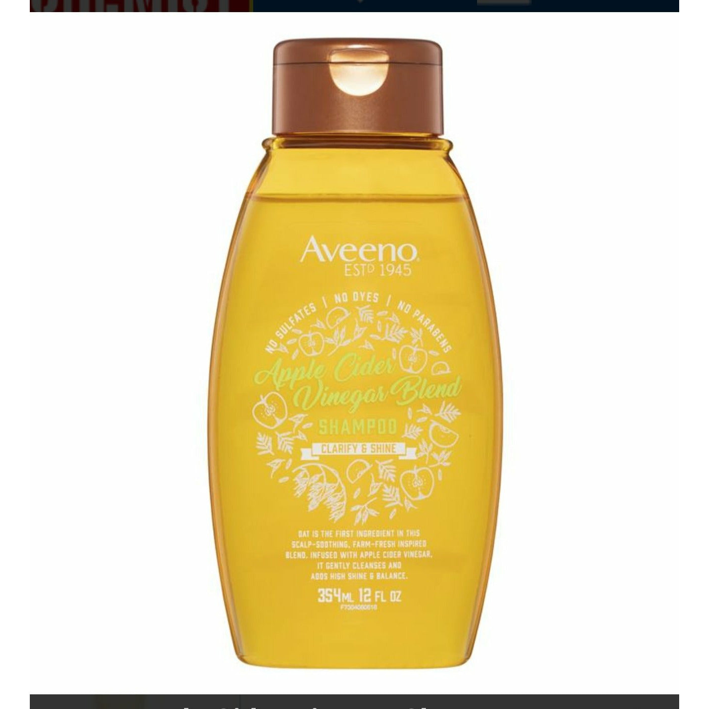 Aveeno Shampoo Apple Cider vinegar Blend Clarify & Shine 354mL