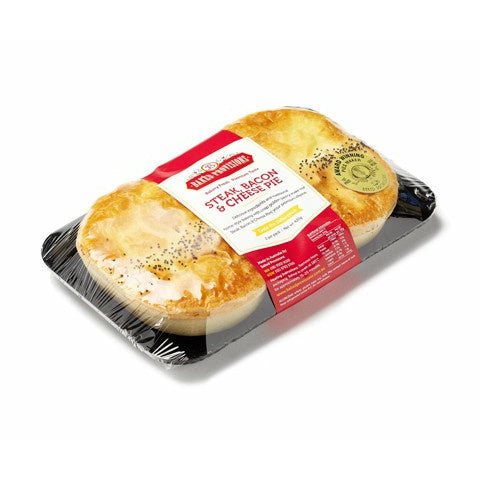 Baked Provisions Steak Bacon & Cheese Pie 2pk 420g
