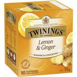 Twinings Lemon & Ginger Tea Bags 10pk