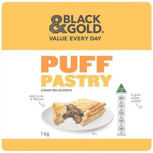 Black & Gold Puff Pastry 1kg