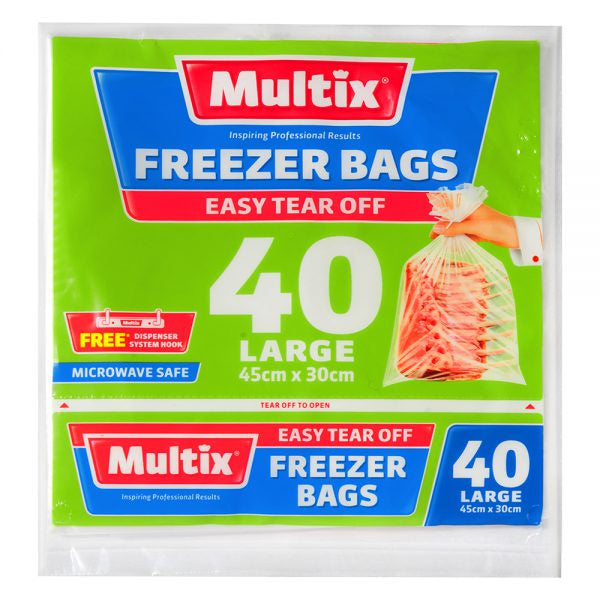 Multix Freezer Bags Tear Off Large 40pk **