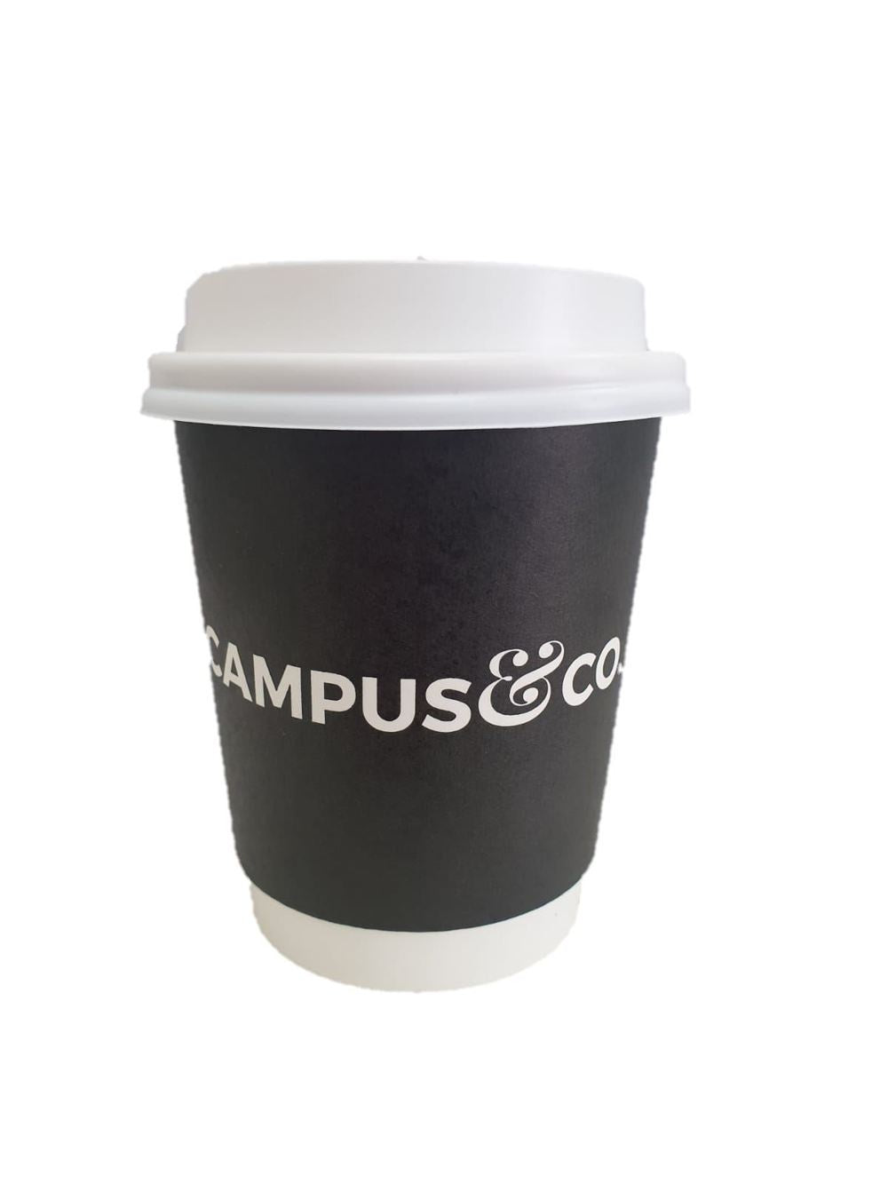 Campus & Co Disposable Double Wall Coffee Cup White Lid 50/sleeve