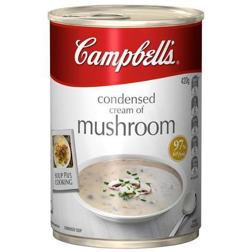 Campbells Condensed Soup Cream of Mushroom 420g *