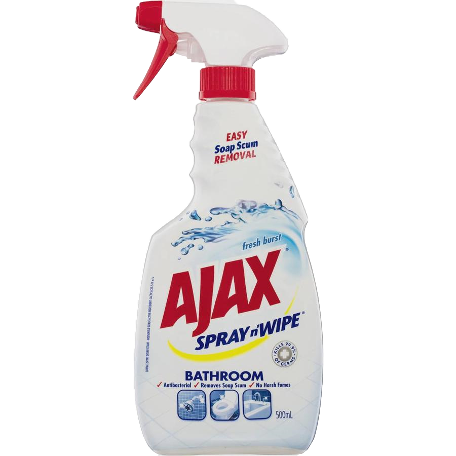 Ajax Spray and Wipe Trigger Bathroom Cleaner 500ml *