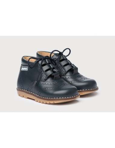 Angelitos Leather Boots - Navy