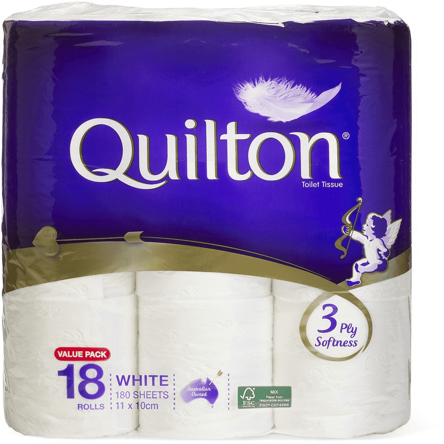 Quilton 3 ply Toilet Tissue 18pk **