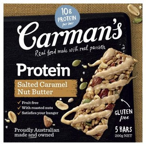 Carmans Salted Caramel Nut Butter Protein Bars 5pk GF