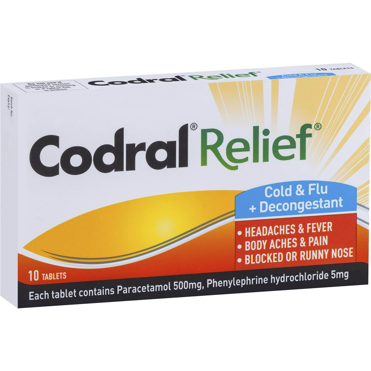 Codral Relief Cold & Flu Tab 10pk