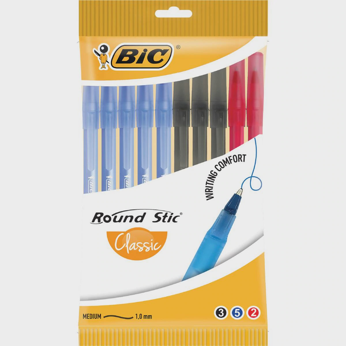 Bic Pen Round Stick Assorted 10pk