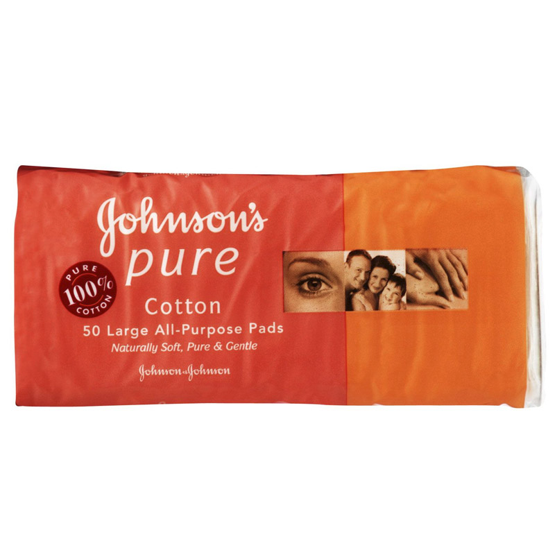 Johnson's Pure Cotton Pads All-Purpose 50pk