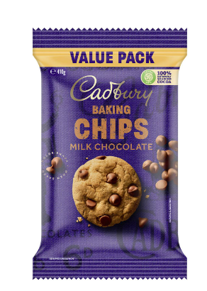 Cadbury Baking Milk Chocolate Chips 410g