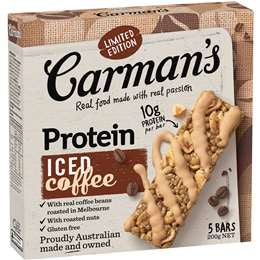 Carmans Protein Bar Iced Coffee 5 Bars/200g