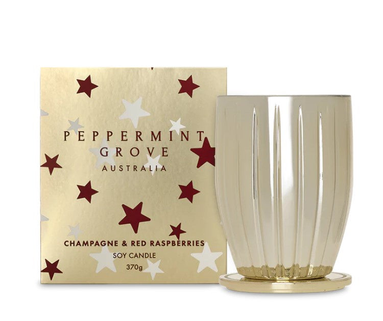 Peppermint Grove Candle 370g Champagne & Red Raspberries (Ltd Ed.)