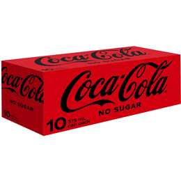 Coca Cola Cans No Sugar 10 x 375ml