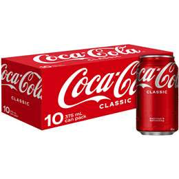 Coca Cola Cans Original 10 x 375ml