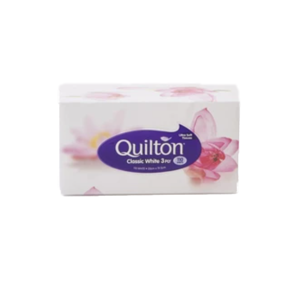 BULK BUY Quilton 3 ply White Facial Tissues (12 Box's)