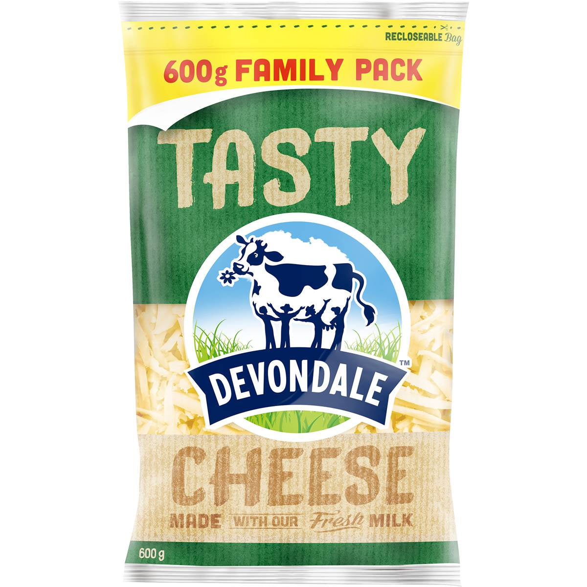 Devondale Cheese Shredded Tasty 600g