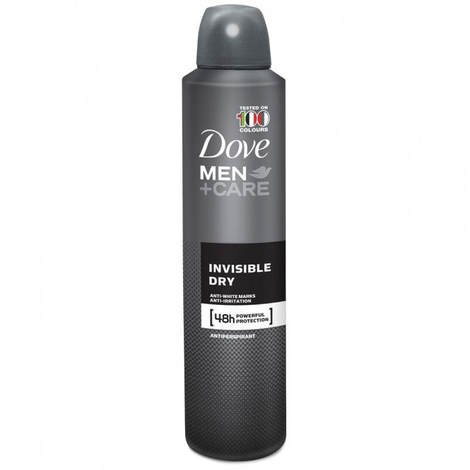 Dove Men Antiperspirant Deodorant Aerosol Invisible Dry 254ml