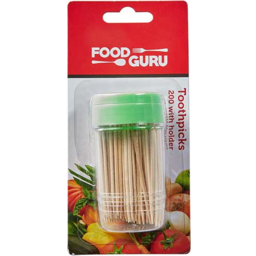 Food Guru Toothpicks & Holder 200pk