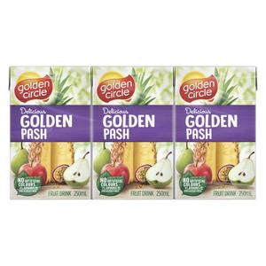 Golden Circle Juice Poppers Golden Pash 250ml 6pk