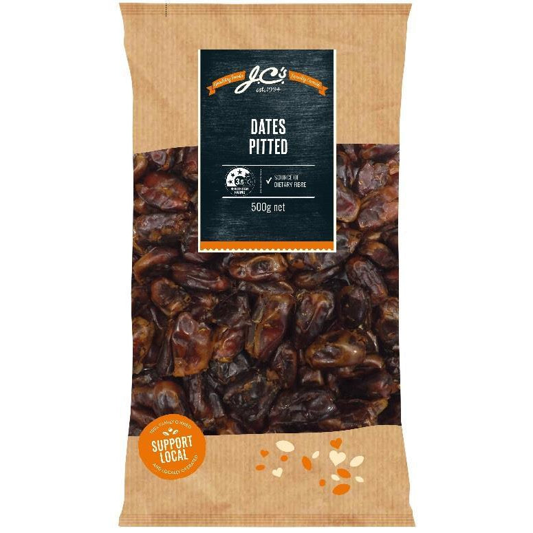 JC's Dried Fruit Range Dates Pitted 500g