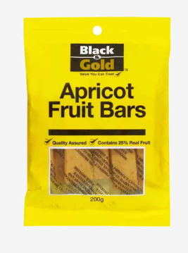 Black & Gold Apricot Fruit Bars 10 Pack 200g
