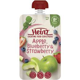 Heinz Apple Blueberry & Strawberry 8+ Months 120g