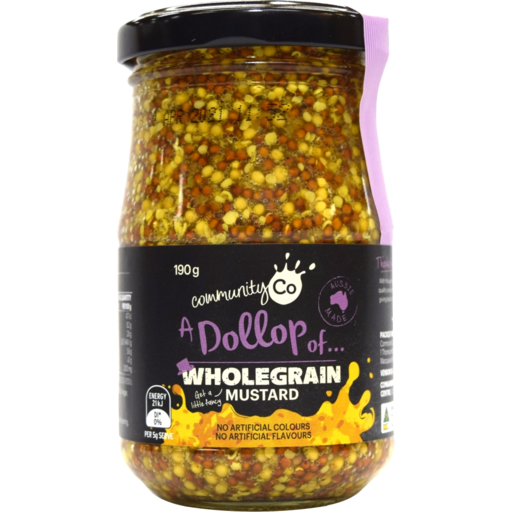 Community Co Wholegrain Mustard 190g