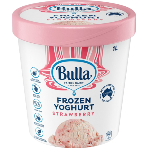 Bulla Frozen Strawberry Yoghurt 1L