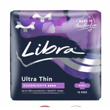 Libra Ultra Thin Pads Goodnight, 16pk