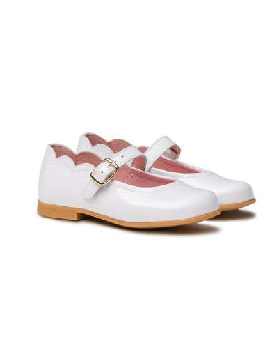 Angelitos Patent Mary Jane Shoes - White