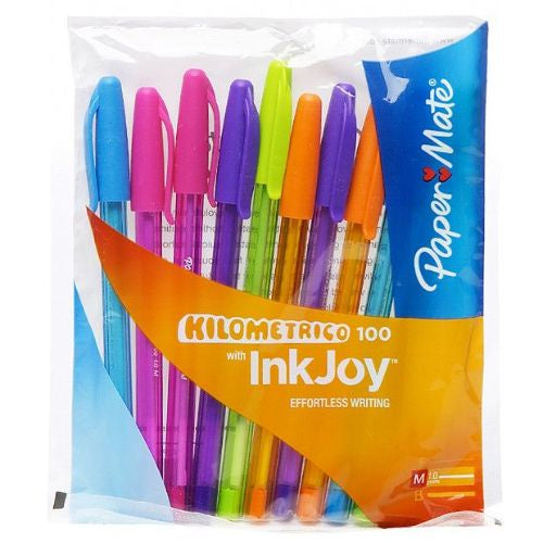 Papermate Inkjoy 100ST Ballpoint Pen Assorted 10 Pack