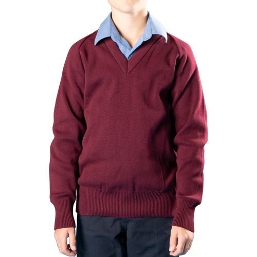 Pullover Wool Burgundy Size 14