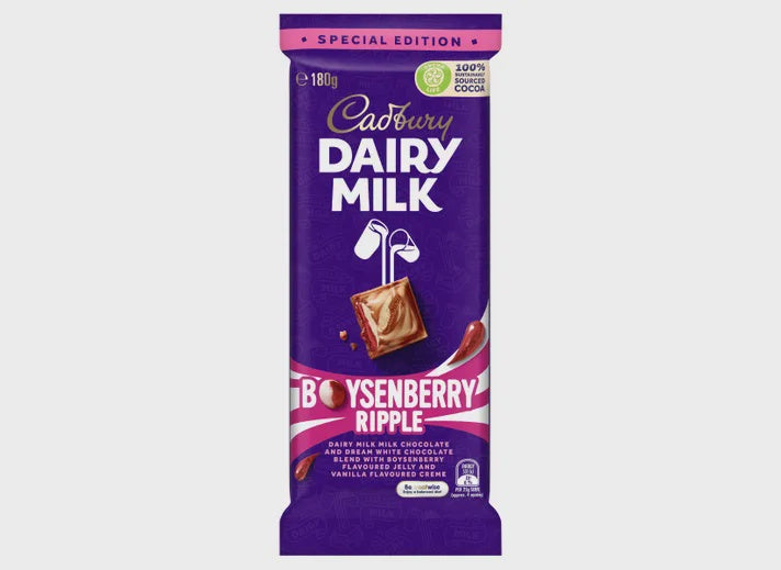 Cadbury Boysenberry Ripple Block 180g *