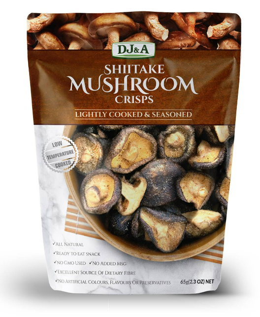D J & A Shiitake Mushroom Crisps 65g