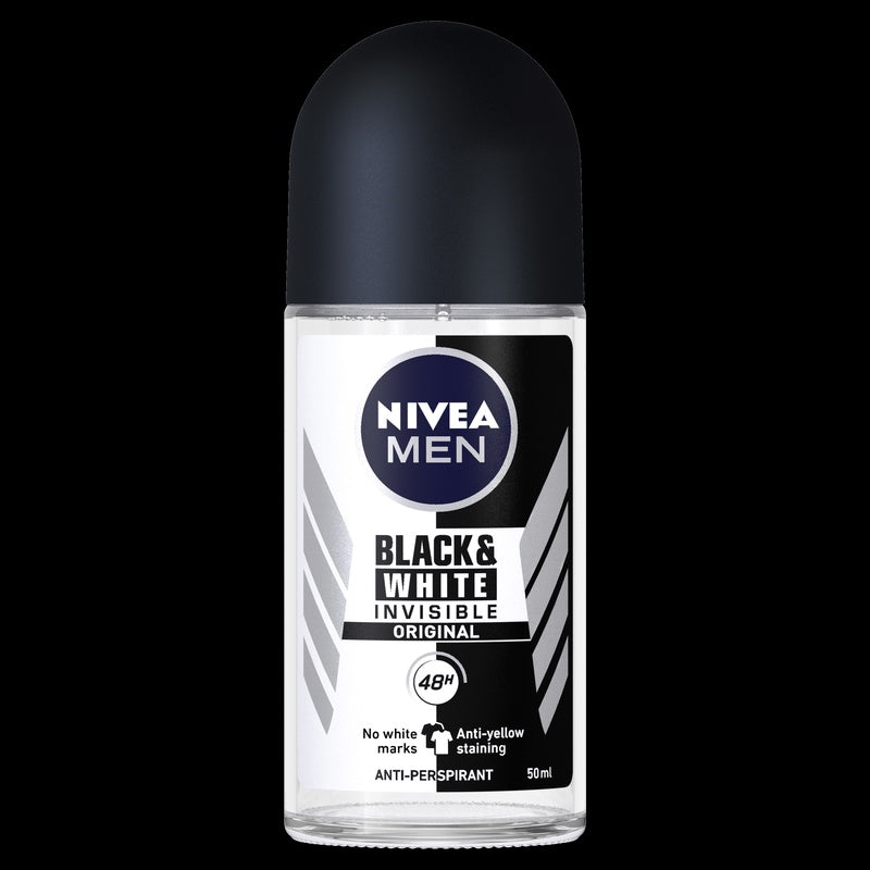 Nivea Deodorant Roll On Men Invisible Black & White 50ml