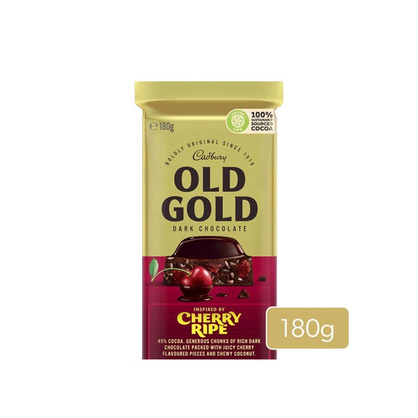 Cadbury Old Gold Block Cherry Ripe 180g