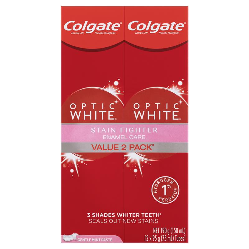 Colgate Toothpaste Optic White Stain Fighter 2 x 95g