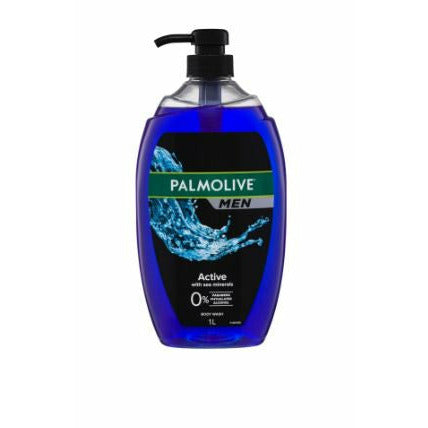 Palmolive Men Active Body Wash With Sea Minerals 0% Parabens Recyclable, 1 Litre