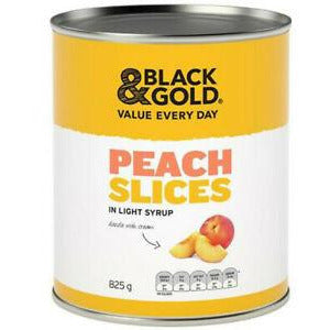 Black & Gold Peaches Sliced 825g