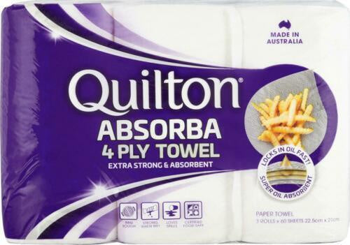 Quilton Paper Towel Absorba 4 Ply 3 Pack