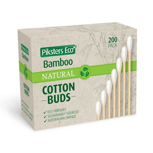 Piksters Eco Bamboo Stem Cotton Tips / Buds 200pk