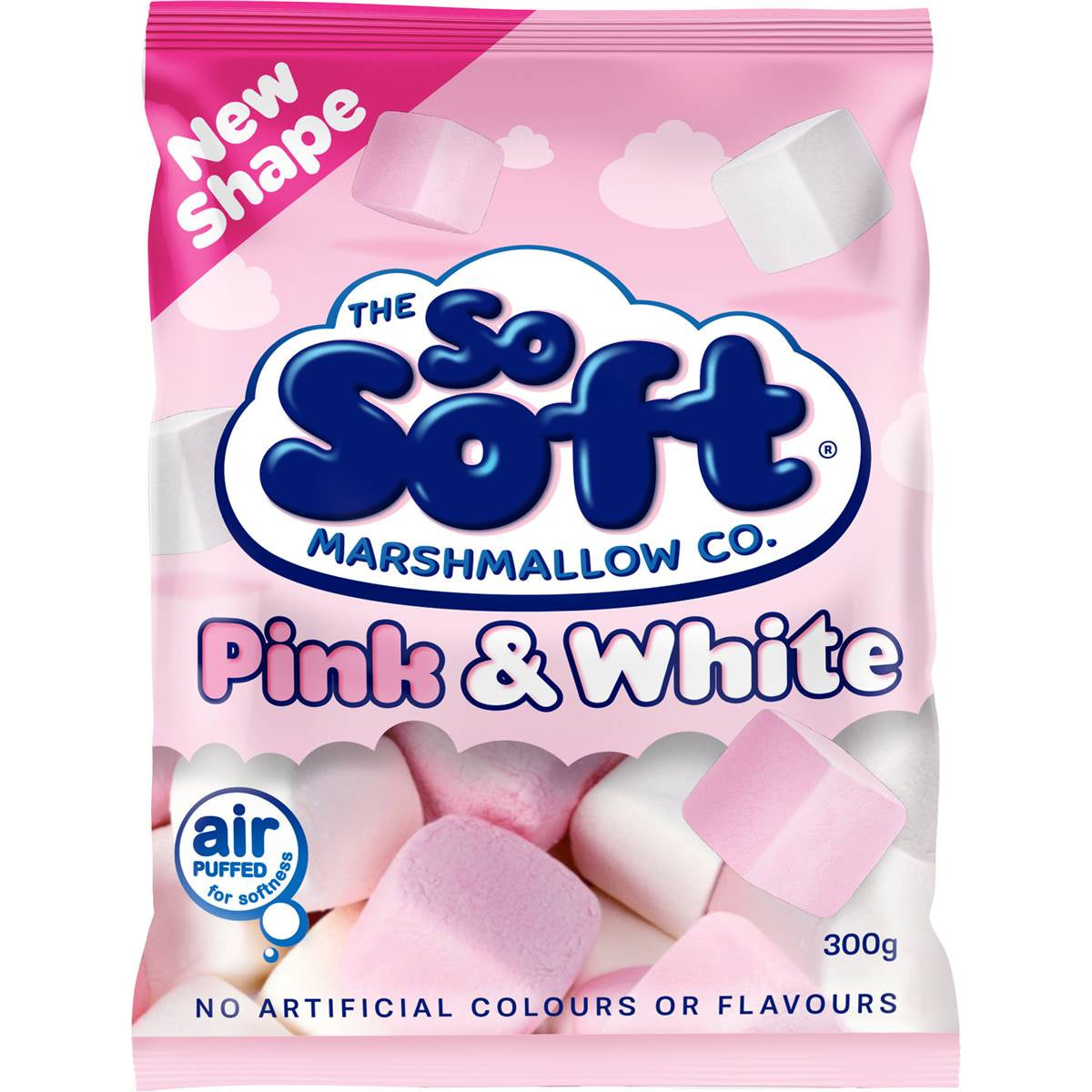 So Soft Marshmallow Co Pink & White 300g