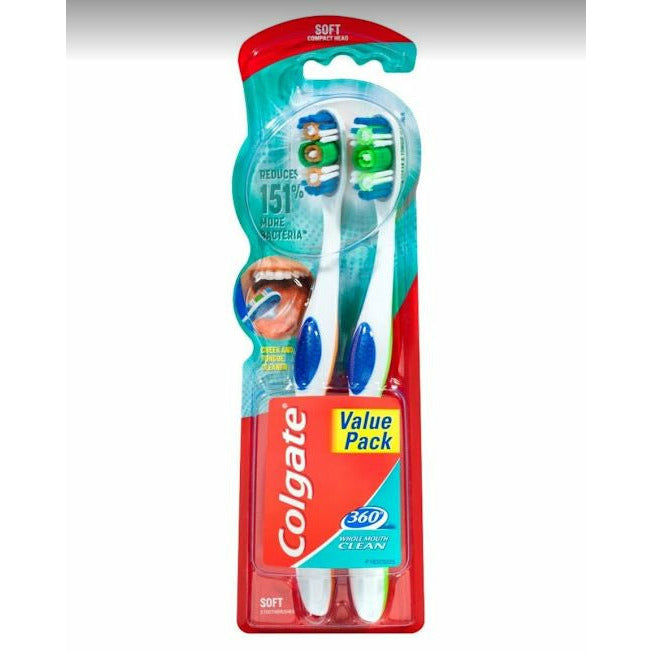 Colgate Toothbrush 360 Degree Soft 2pk